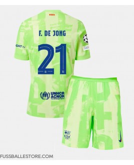 Günstige Barcelona Frenkie de Jong #21 3rd trikot Kinder 2024-25 Kurzarm (+ Kurze Hosen)